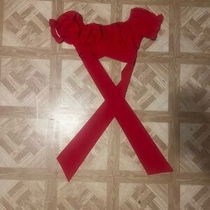 Red Off-Shoulder Top